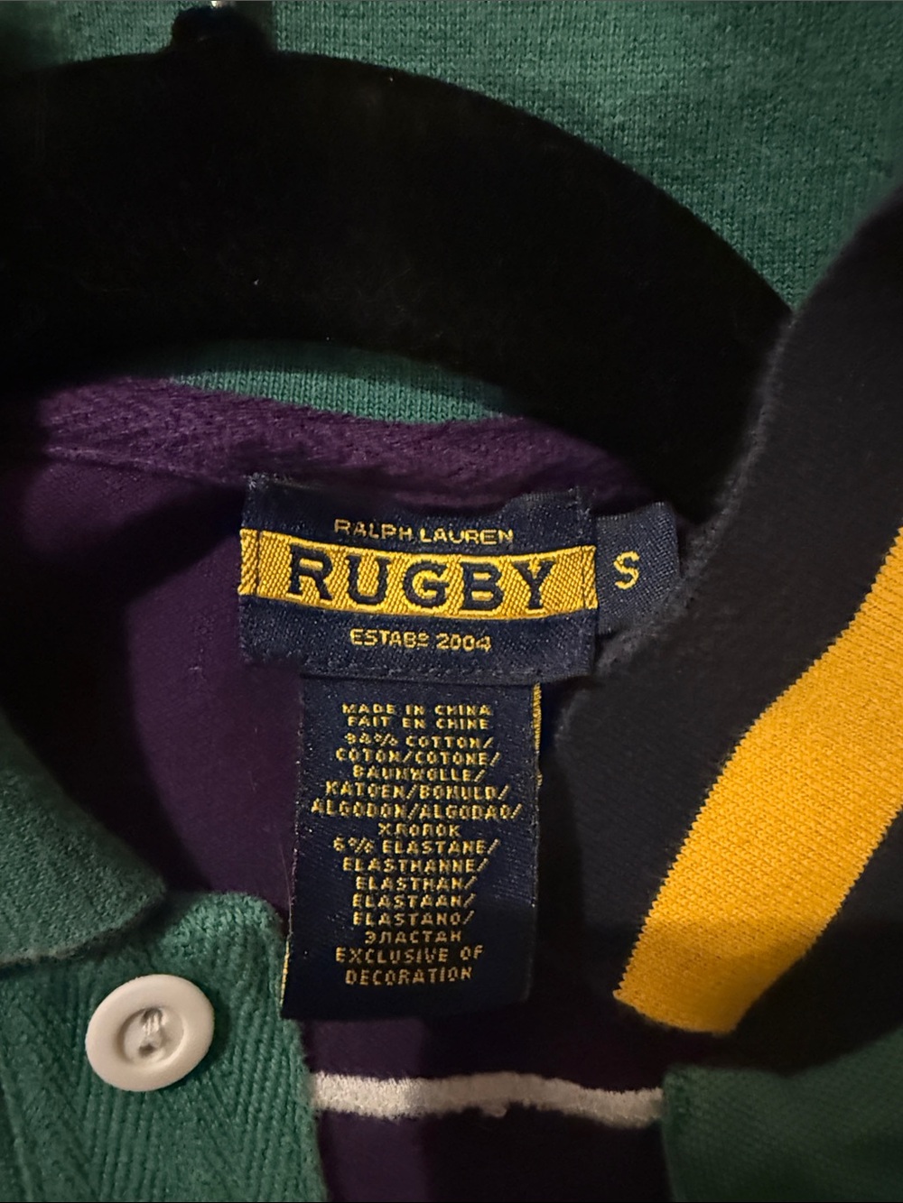 Rugby Ralph Lauren Green Short-Sleeve Polo with Yellow Crest - Picture 9 of 12